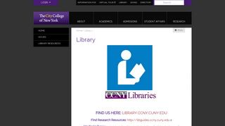 Library - The City College of New York - CUNY.edu