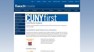 Students CUNYfirst - Baruch College - CUNY.edu
