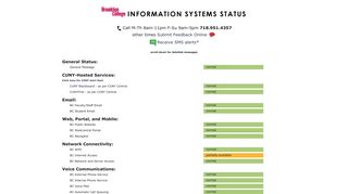 Information System Status