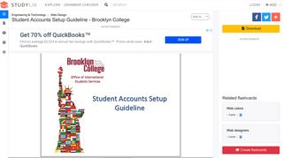 Student Accounts Setup Guideline - Brooklyn College - studylib.net