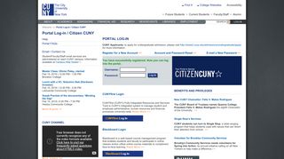 Portal Log-in/Citizen CUNY