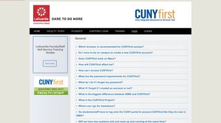 CUNYfirst FAQs - LaGuardia Community College