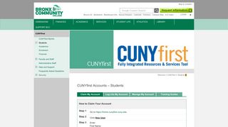 BCC - CUNYfirst - Students - Bronx Community College - CUNY.edu