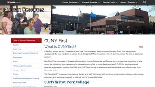 CUNY First — York College / CUNY