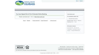 CU of Colorado Online Banking