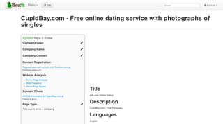 CupidBay.com - Free online dating service with photographs of ...