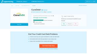 CuraDebt Reviews - Debt Settlement Firms - SuperMoney