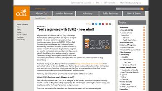 You're registered with CURES - now what?