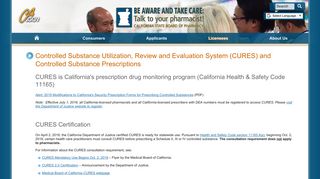 CURES - California State Board of Pharmacy - CA.gov