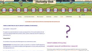 TandC | The Curiosity Club