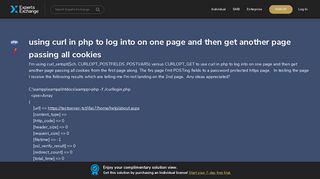 [SOLUTION] using curl in php to log into on one page and then get ...