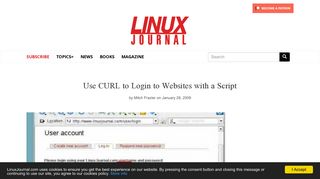 Use CURL to Login to Websites with a Script | Linux Journal