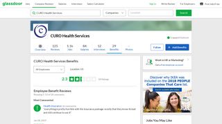 CURO Health Services Employee Benefits and Perks | Glassdoor
