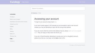 Accessing your account - Curology Support
