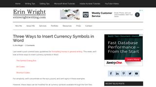 Three Ways to Insert Currency Symbols in Word - Erin Wright