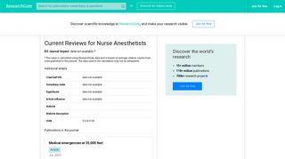 Current Reviews for Nurse Anesthetists | RG Impact Rankings