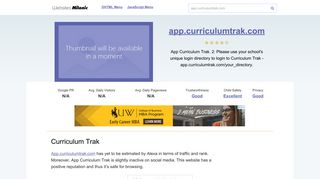 App.curriculumtrak.com website. Curriculum Trak.