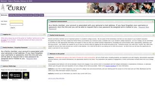 MyCurry Web Portal - Curry College