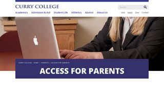 myCurry Portal Access and E-Newsletter for Parents | Curry College