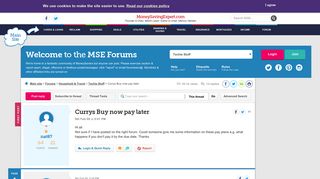 Currys Buy now pay later - MoneySavingExpert.com Forums