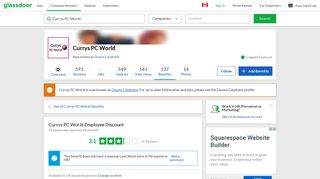 Currys PC World Employee Benefit: Employee Discount | Glassdoor.ca