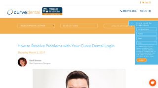 How to Resolve Problems with Your Curve Dental Login | Curve Dental