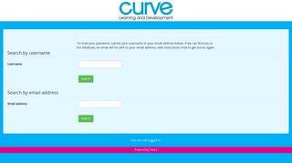 Forgotten password - Curve Learning Site