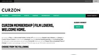 Cinema Membership | Film lovers, welcome home | Curzon