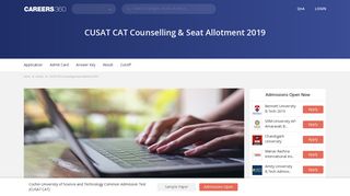 CUSAT CAT Counselling & Seat Allotment 2019 - Check here