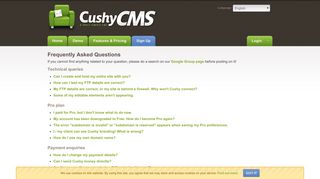 FAQ » Free and simple CMS » CushyCMS