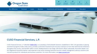 CUSO Financial Services, L.P. - Oregon State Credit Union