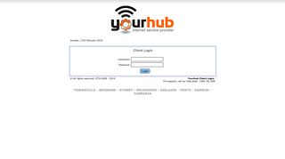 Yourhub Client Login:: Internet, VoIP, Data Storeage, Hosting, Domain ...