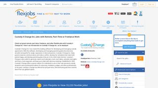 Custody X Change Inc. Jobs with Remote, Part-Time or Freelance ...