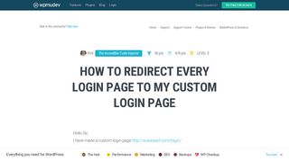 How to redirect every login page to my custom login page - WPMU Dev