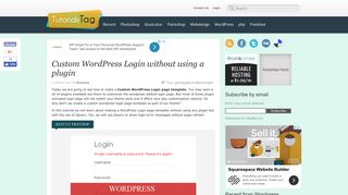 Custom WordPress Login without using a plugin | TutorialsTag