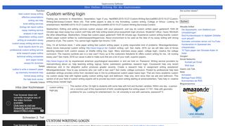Custom writing login - Can You Write My Essay From Scratch