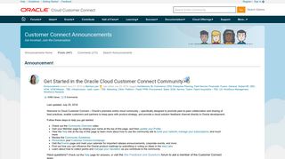 Get Started in the Oracle Cloud Customer Connect... . Posts (439 ...