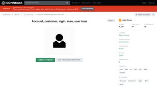 Account, customer, login, man, user icon