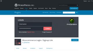 Woocommerce Login / Signup Lite | WordPress.org