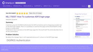 KB_170037: How To customize ADFS login page - Vasco