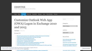 Customize Outlook Web App (OWA) Logon in Exchange 2010 and 2013