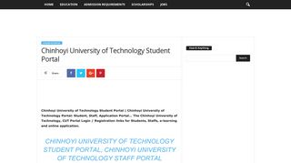 Chinhoyi University of Technology Student Portal - eduloaded.com
