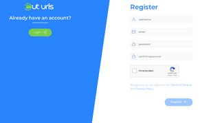 Create an Account - CuT URLs