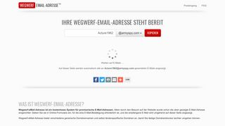 Wegwerf-eMail-Adresse - Kostenlose provisorische E-Mail-Adressen