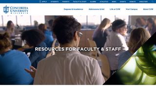 Resources for Faculty and Staff - Concordia University Wisconsin