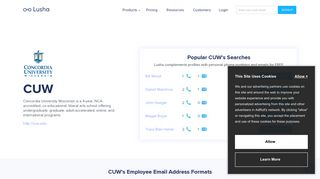 Find CUW Email Format & Contact Phone Numbers - Lusha