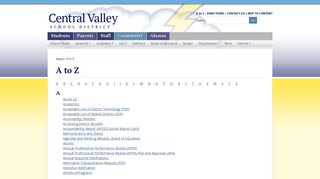 A to Z - Central Valley School, Ilion, NY