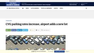 CVG parking rates increase, airport adds a new lot - Cincinnati ...