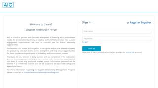 AIG - Sign In - CVM Solutions