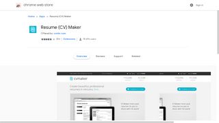 Resume (CV) Maker - Google Chrome